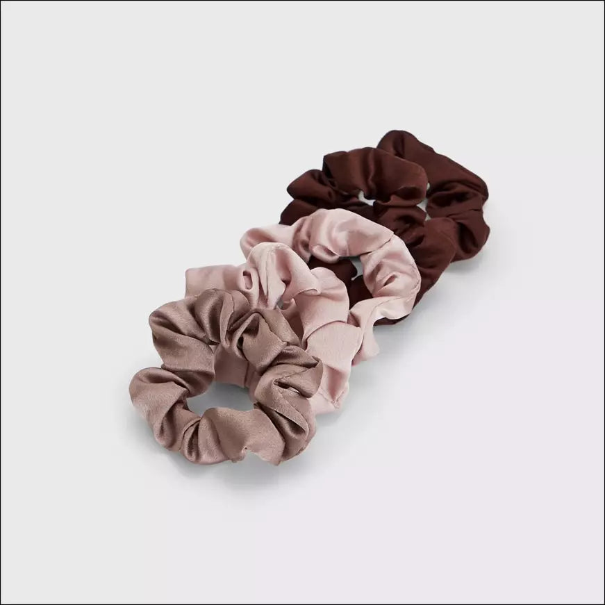 Kitsch The Satin Scrunchie 5pc - Cameo