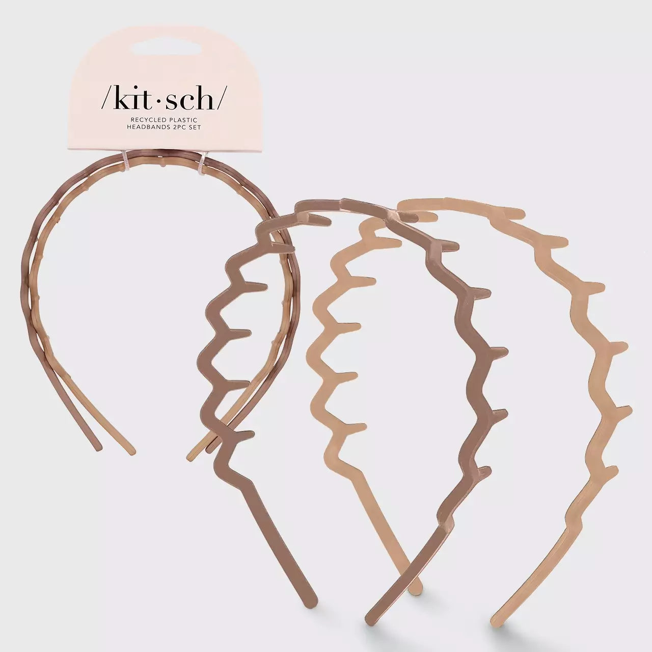 Kitsch Zig Zag Headband 2pc - Neutral