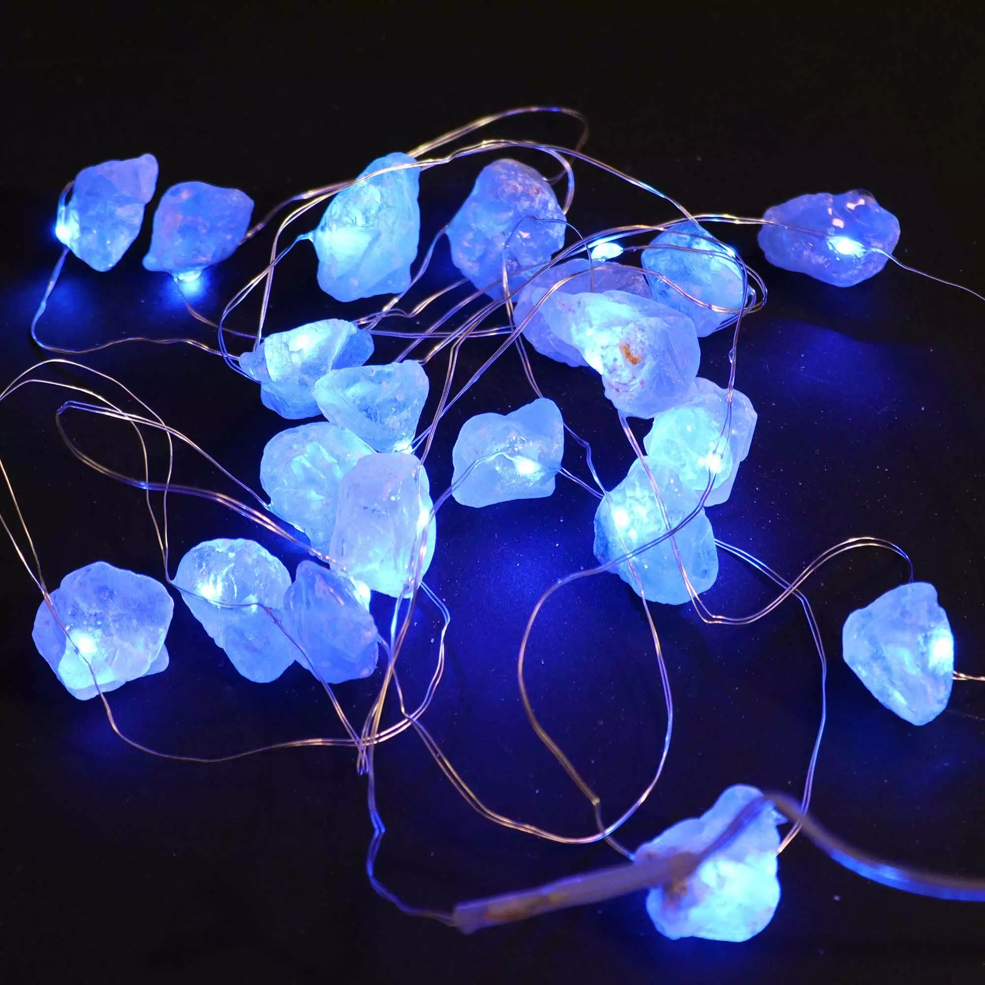 LED Kristalljulljusslinga Celestit
