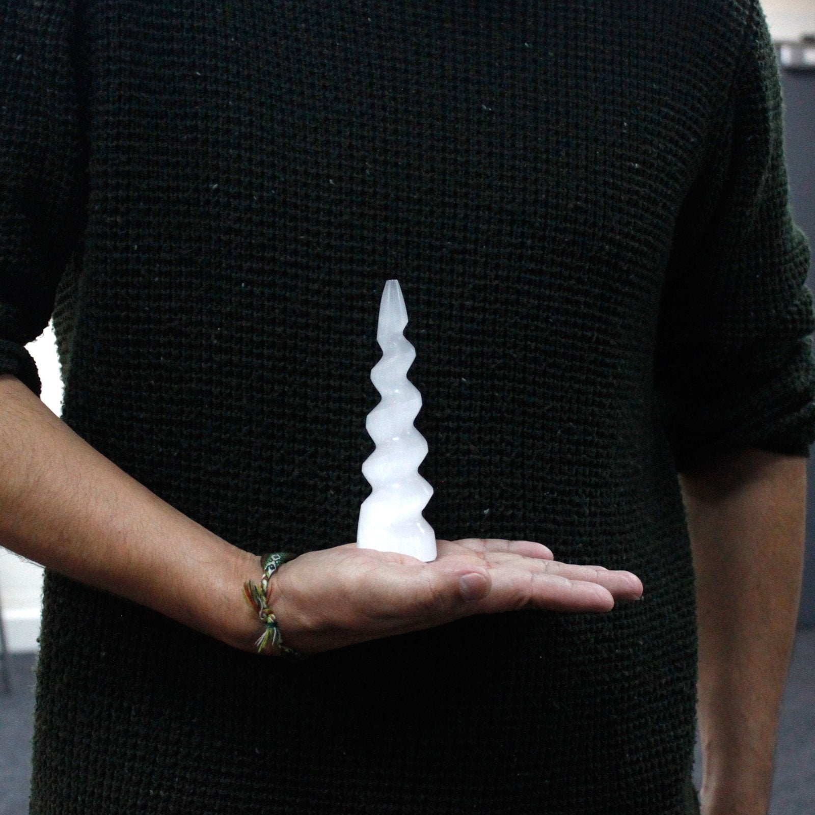 Selenitspiral Enhörning 15cm