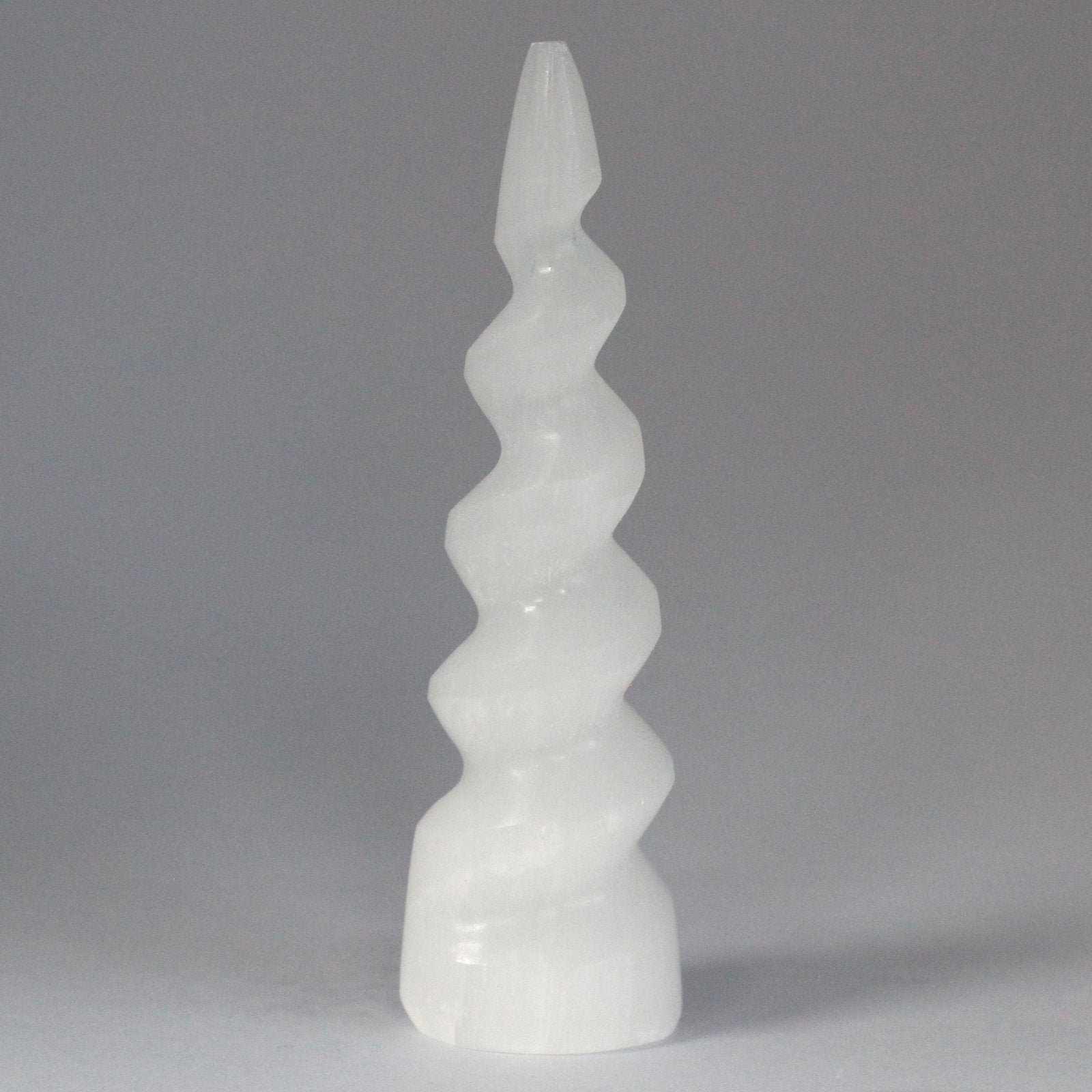 Selenitspiral Enhörning 15cm