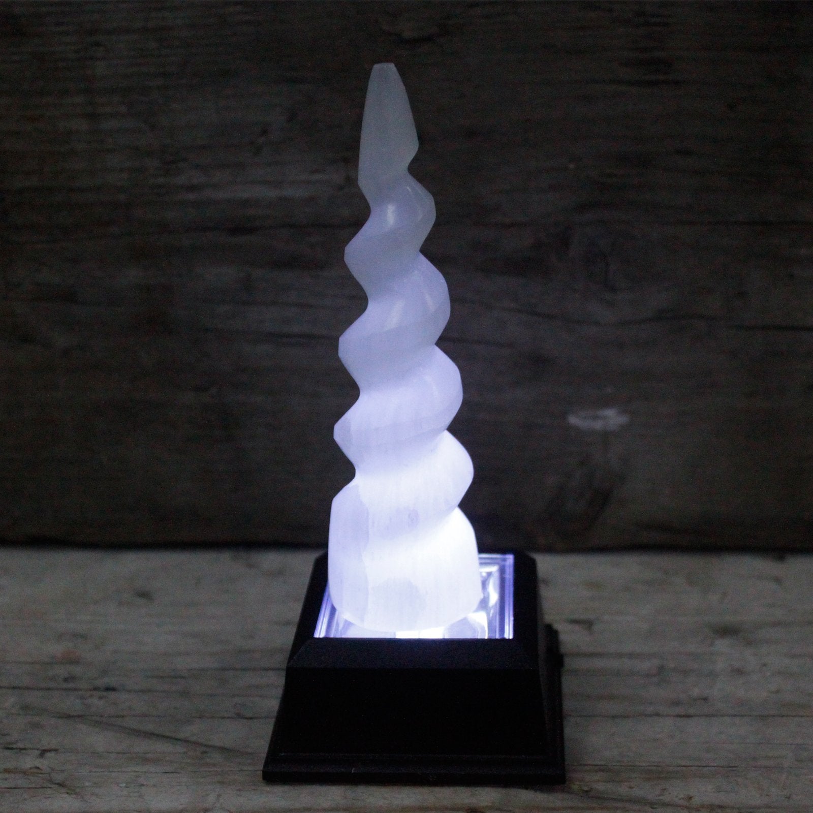 Selenitspiral Enhörning 15cm