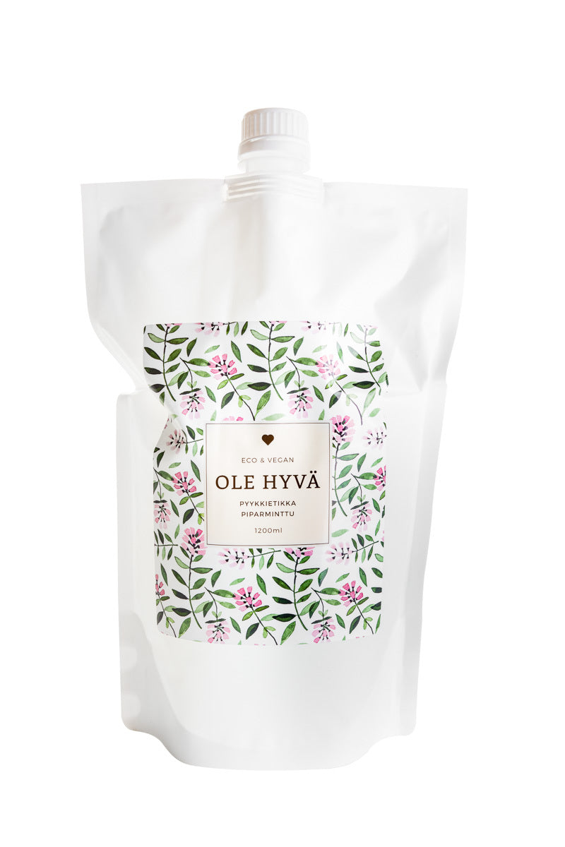 Tvättvinäger Pepparmynta 1200ml, Påfyllning