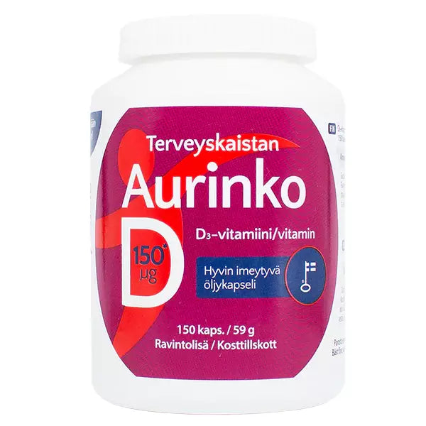 Aurinko D vitamin 150 µg 150 kaps