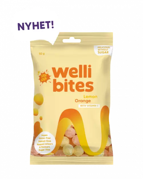 Wellibites Drops Sitruuna & Appels. 50g